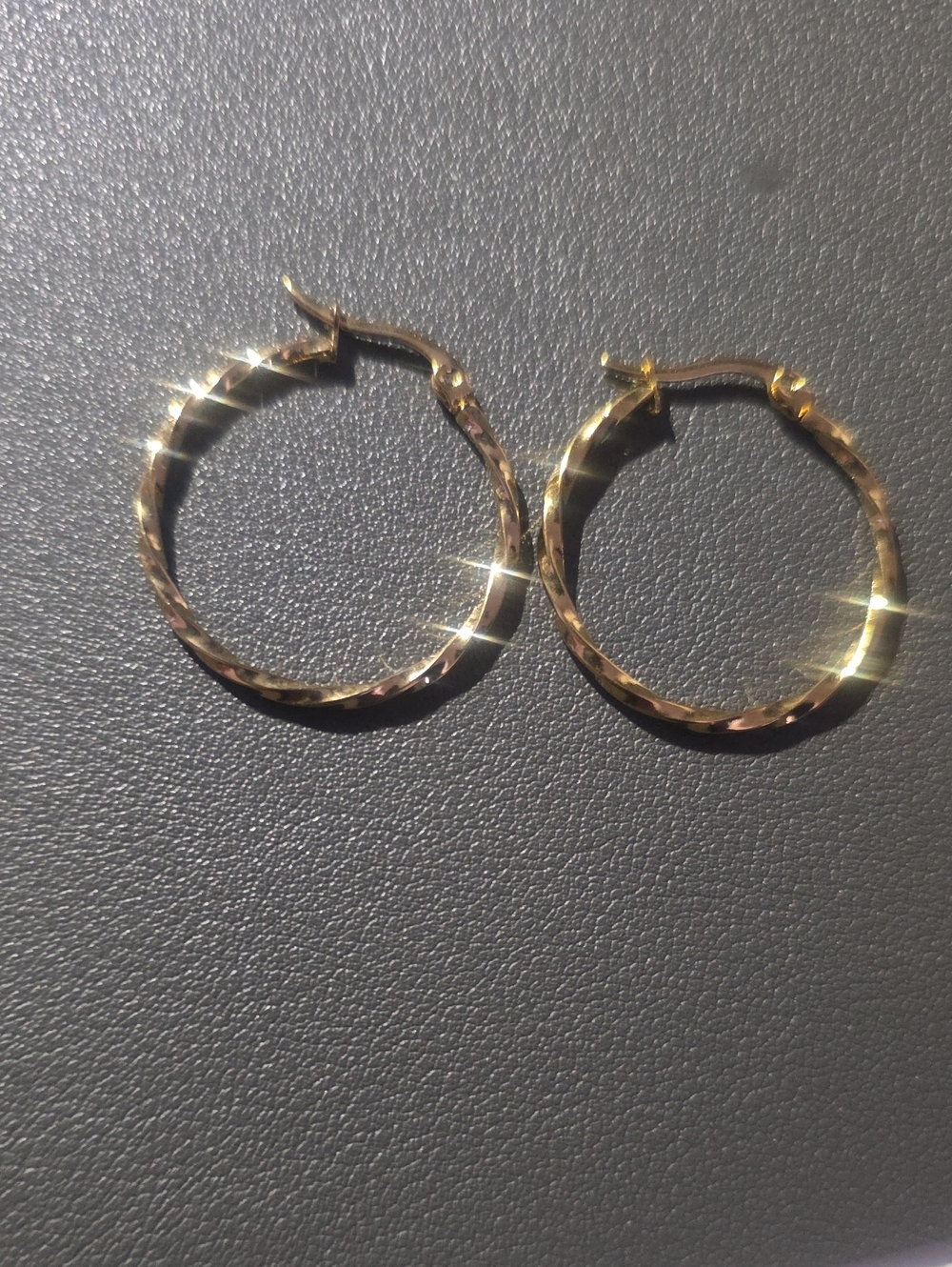 14K Gold Filled Twisted Hoop Earrings - Women Jewelry